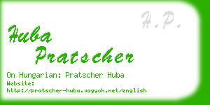 huba pratscher business card